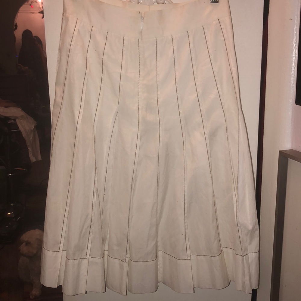 White pleated knee high skirt about size S/M